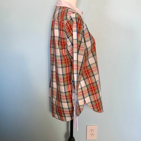J. Crew Classic Fit Poplin Button Down in Snowy Tartan Plaid Size 8 - Picture 6 of 9